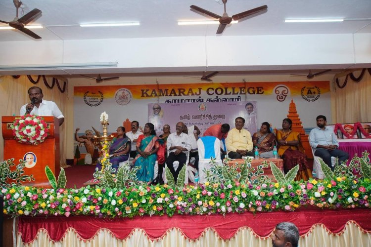 உலகத் தமிழர் மாநாடு நடத்தி தமிழ்மொழியை வளா்த்து தமிழா்கள் நலன் பாதுகாத்தவா் கலைஞர் கல்லூாி விழாவில் மேயர் ஜெகன் பொியசாமி பேச்சு