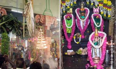 அருஞ்சுணை காத்த அய்யனார் திருக்கோவிலில் பங்குனி உத்திரத் திருவிழா இன்று காலை கொடியேற்றத்துடன் தொடங்கியது.