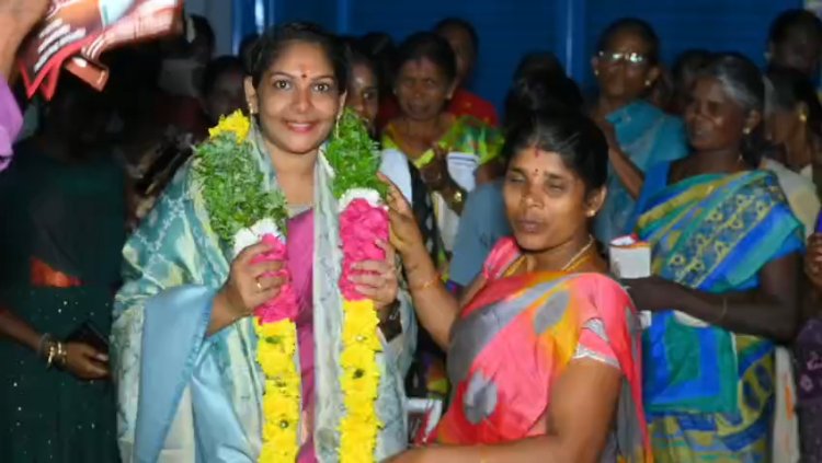 ஒட்டப்பிடாரம் (தனி) தொகுதியில் நம் நாடு நம் மக்கள் நம் எதிர்காலம் (NMEK) கட்சியின் சார்பில் போட்டியிடும் வேட்பாளர் அருணாதேவி ரமேஷ்பாண்டியன்,ஓட்டப்பிடாரம் தொகுதியில் தீவிரமாகப் தேர்தல் பிரச்சாரத்தில் ஈடுபட்டு வருகிறார்.