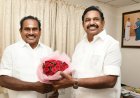அதிமுக பொதுச்செயலாளரும் முன்னாள் முதலமைச்சருமான எடப்பாடி பழனிசாமி பிறந்த நாளையொட்டி சென்னை இல்லத்தில் தூத்துக்குடி தெற்கு மாவட்ட அதிமுக செயலாளரும் முன்னாள் அமைச்சருமான எஸ்.பி. சண்முகநாதன் சந்தித்து பூங்கொத்து வழங்கி பிறந்தநாள் வாழ்த்து