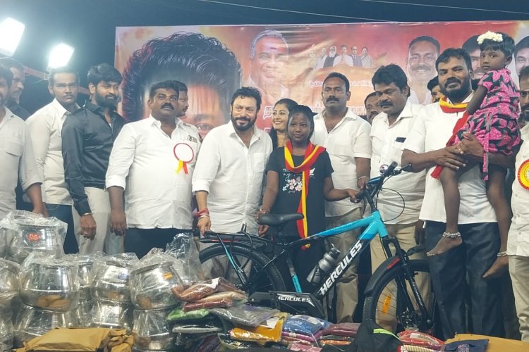 தூத்துக்குடிக்கு விஜய் வந்து சென்ற பிறகு மிகப்பொிய எழுச்சி தமிழகத்தில் ஏற்பட்டது. நலத்திட்ட உதவிகள்