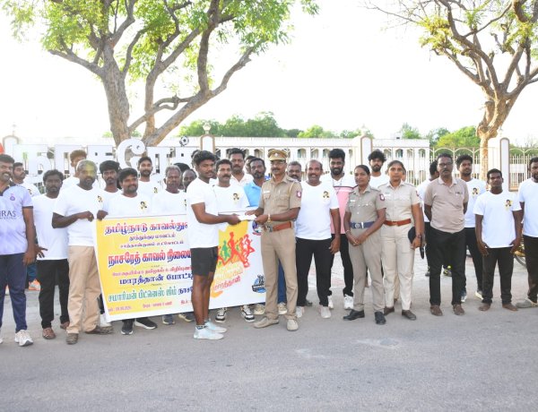 நாசரேத்தில் போதை ஒழிப்பு தினத்தை முன்னிட்டு மாரத்தான் போட்டி