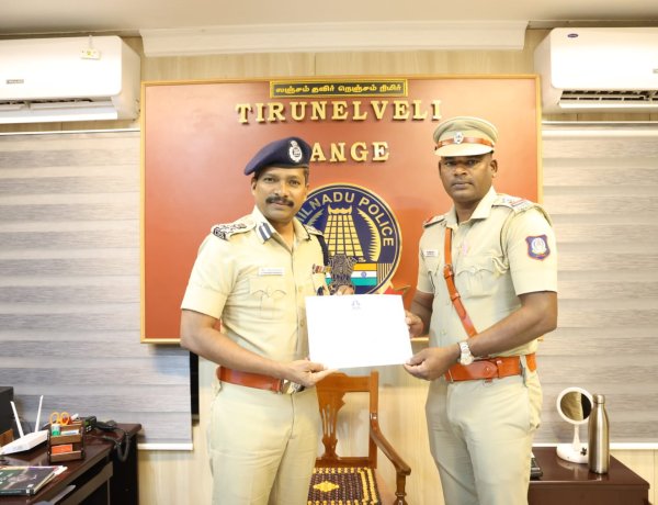 போதைப்பொருள் தடுப்பு வழக்கில் 5.5 கிலோ கஞ்சாவைப் பறிமுதல் செய்து, குற்றவாளிகளை கைது செய்து வழக்குப் பதிவு செய்த போதைப்பொருள் தடுப்புப் படையைச் சேர்ந்த காவல் உதவி ஆய்வாளர் ஐ. முத்துராஜா ,