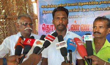 அரசு நிலத்தை தனியாருக்கு தாரைவார்த்த திருவைகுண்டம் வட்டாட்சியர் மீது நடவடிக்கை எடுக்க சமூகநல ஆர்வலர் தொடர் உண்ணாவிரத போராட்டம் தொடங்கினார்.