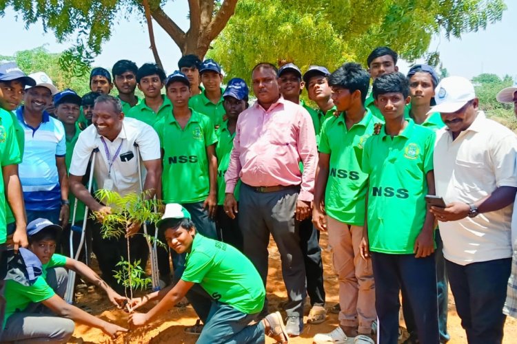 புனித மரியன்னை ஆண்கள் மேல்நிலைப் பள்ளி NSS சார்பில் மரக்கன்றுகள் நடுதல் மற்றும் விழிப்புணர்வு நிகழ்ச்சி
