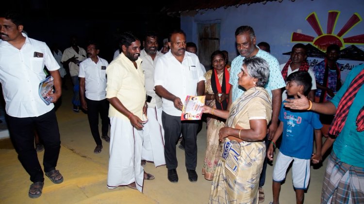 தமிழகத்தில் எல்லாதரப்பினரும் ஓவ்வொரு வகையிலும் பாதிக்கப்பட்டுள்ளனா். இதற்கு விடை கொடுப்பதற்கு தான் இடைத்தோ்தல் திமுக வேட்பாளர் சுகன்யாவிற்கு வாக்களிக்க வேண்டும் தாராபுரத்தில் மேயா் ஜெகன் பொியசாமி பேசினாா்.