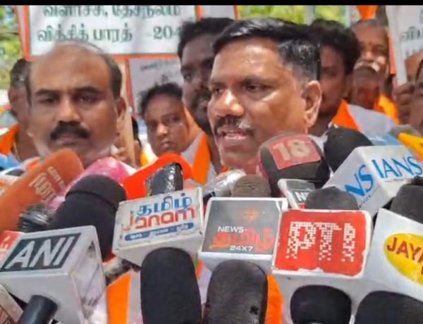 மாநகராட்சியில் லஞ்சத்துக்கு வழிவகுத்துள்ளது அமைச்சருக்கும் பங்கு உள்ளது பிஜேபி தேசிய செயலாளர் வெங்கடேசன் பேட்டி.