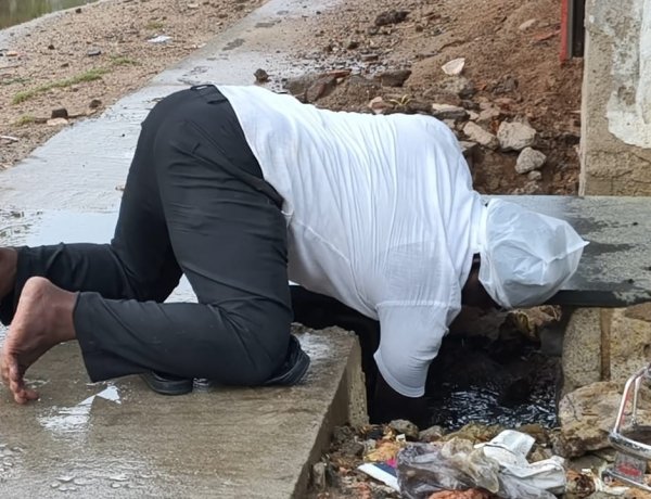 தூத்துக்குடி மாநகராட்சி அதிகாரிகள் ஒத்துழைப்பு இல்லை. திமுக மாமன்ற உறுப்பினர் கழிவுநீர் வடிகாலில் தேங்கியுள்ள குப்பைகளை அகற்றும் நிலைமை.