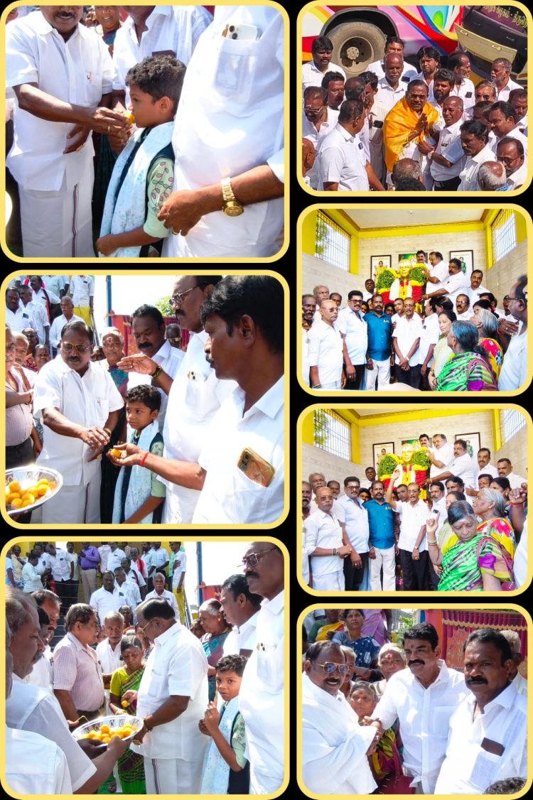 தேசிய தலைவர் பசும்பொன் தேவர் 119வது ஜெயந்தி - 64வது குருபூஜை விழா: தூத்துக்குடி 3வது மைலில் மாநில வர்த்தக அணி செயலாளர், முன்னாள் அமைச்சர் செல்லபாண்டியன் மரியாதை செலுத்தினார்
